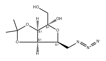 .alpha.-L-Tagatofuranose, 6-azido-6-deoxy-3,4-O-(1-methylethylidene)- 结构式