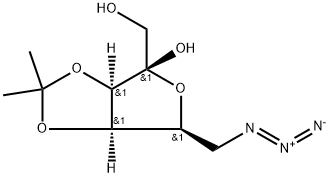 .beta.-L-Tagatofuranose, 6-azido-6-deoxy-3,4-O-(1-methylethylidene)- 结构式