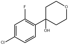 4-(4-chloro-2-fluorophenyl)tetrahydro-2H-pyran-4-ol,1513026-89-5,结构式