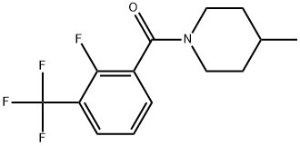 2-Fluoro-3-(trifluoromethyl)phenyl](4-methyl-1-piperidinyl)methanone 结构式