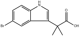 1H-Indole-3-acetic acid, 5-bromo-α,α-dimethyl- 结构式