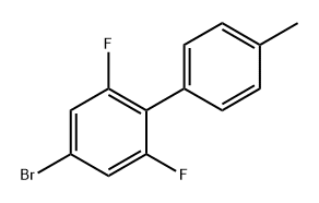 4-Bromo-2,6-difluoro-4'-methyl-1,1'-biphenyl Struktur