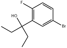 3-(5-bromo-2-fluorophenyl)pentan-3-ol 结构式