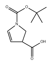 1-(tert-Butoxycarbonyl)-2,3-dihydro-1H-pyrrole-3-carboxylic acid Structure