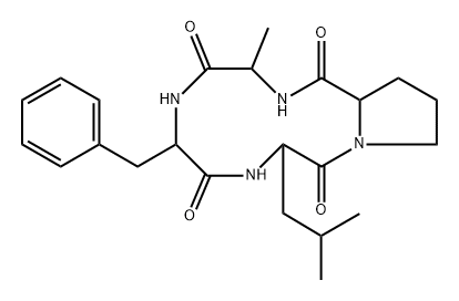 cyclo(prolyl-alanyl-phenylalanyl-leucyl) 结构式