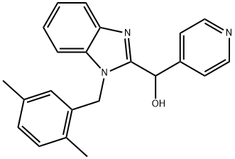 1H-Benzimidazole-2-methanol, 1-[(2,5-dimethylphenyl)methyl]-α-4-pyridinyl-|化合物 UCB-5307