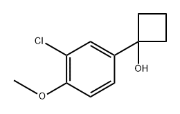 1-(3-chloro-4-methoxyphenyl)cyclobutanol 化学構造式