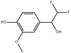 α-(Difluoromethyl)-4-hydroxy-3-methoxybenzenemethanol Struktur