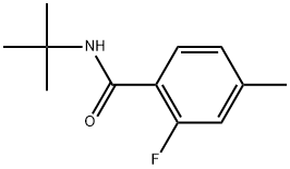 N-(1,1-Dimethylethyl)-2-fluoro-4-methylbenzamide 结构式