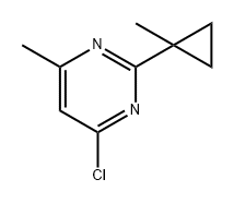 4-chloro-6-methyl-2-(1-methylcyclopropyl)pyrimid
ine Structure