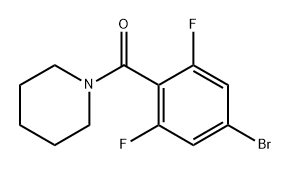 (4-Bromo-2,6-difluorophenyl)(piperidin-1-yl)methanone 结构式