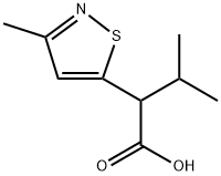 5-Isothiazoleacetic acid, 3-methyl-α-(1-methylethyl)- Struktur