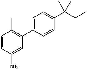 4'-(1,1-Dimethylpropyl)-6-methyl[1,1'-biphenyl]-3-amine Struktur