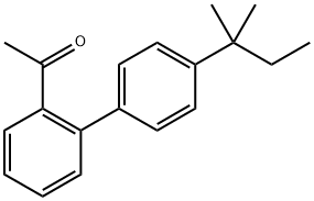1-[4'-(1,1-Dimethylpropyl)[1,1'-biphenyl]-2-yl]ethanone Struktur