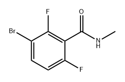 3-bromo-2,6-difluoro-N-methylbenzamide 化学構造式