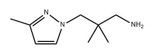 2,2-dimethyl-3-(3-methyl-1H-pyrazol-1-yl)propan-1-amine,1518114-39-0,结构式