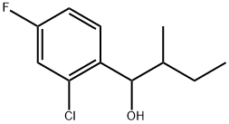 2-Chloro-4-fluoro-α-(1-methylpropyl)benzenemethanol Struktur