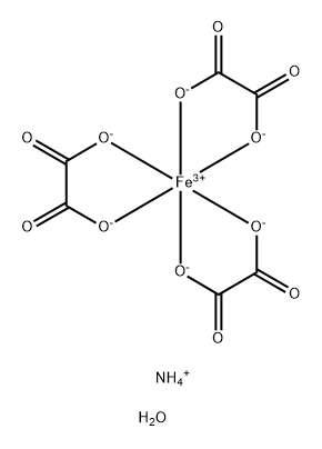 三草酸合铁酸三铵盐三水合物,15187-32-3,结构式