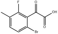 2-(6-bromo-2-fluoro-3-methylphenyl)-2-oxoacetic acid 化学構造式