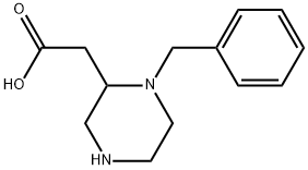 2-(1-benzylpiperazin-2-yl)acetic acid Structure