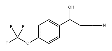 Benzenepropanenitrile, β-hydroxy-4-(trifluoromethoxy)- Structure