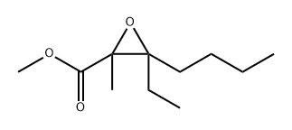 Methyl 3-butyl-3-ethyl-2-methyloxirane-2-carboxylate Structure