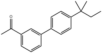 1-[4'-(1,1-Dimethylpropyl)[1,1'-biphenyl]-3-yl]ethanone Structure