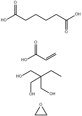 Hexanedioic acid, polymer with 2-ethyl-2-(hydroxymethyl)-1,3-propanediol, oxirane and 2-propenoic acid Struktur