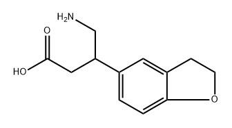 4-氨基-3-(2,3-二氢苯并呋喃-5-基)丁酸,1523061-31-5,结构式