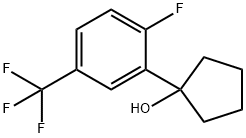 1-(2-fluoro-5-(trifluoromethyl)phenyl)cyclopentanol 结构式