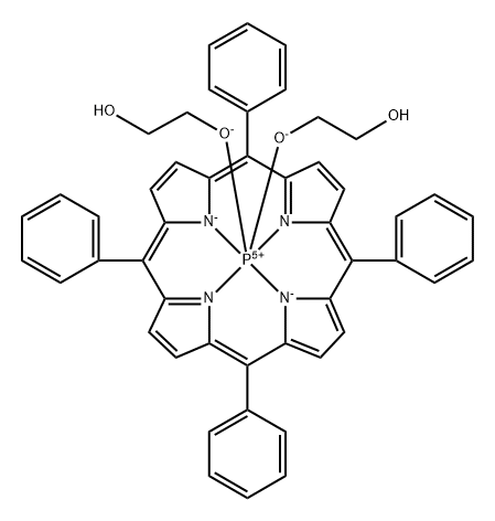 bis(hydroxyethyloxy)phosphorus(V)tetraphenylporphyrin 化学構造式