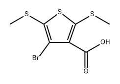 4-Bromo-2,5-bis(methylthio)thiophene-3-carboxylic acid Structure