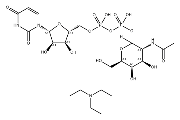 URIDINE 5'-DIPHOSPHO-N-ACETYL-D-*GALACTOSAMINE- Structure