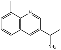 3-Quinolinemethanamine, α,8-dimethyl- Structure