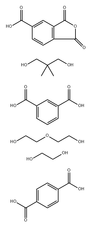 1,3-Benzenedicarboxylic acid, polymer with 1,4-benzenedicarboxylic acid, 1,3-dihydro-1,3-dioxo-5-isobenzofurancarboxylic acid, 2,2-dimethyl-1,3-propanediol, 1,2-ethanediol and 2,2-oxybisethanol Structure