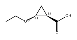 Cyclopropanecarboxylic acid, 2-ethoxy-, trans-(-)- (9CI) 结构式