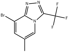 8-bromo-6-methyl-3-(trifluoromethyl)-[1,2,4]triazolo[4,3-a]pyridine Struktur