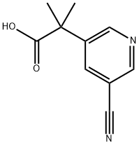 3-Pyridineacetic acid, 5-cyano-α,α-dimethyl- Structure