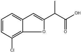 2-Benzofuranacetic acid, 7-chloro-α-methyl- Structure