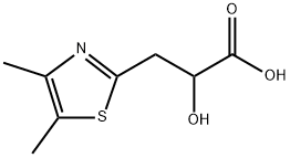 2-Thiazolepropanoic acid, α-hydroxy-4,5-dimethyl- Struktur