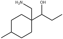 Cyclohexanemethanol, 1-(aminomethyl)-α-ethyl-4-methyl- Struktur