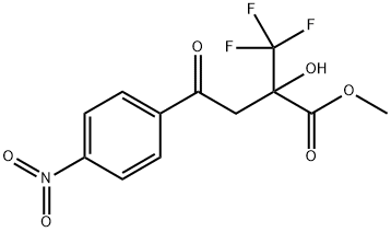 Benzenebutanoic acid, α-hydroxy-4-nitro-γ-oxo-α-(trifluoromethyl)-, methyl ester Struktur