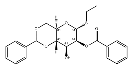 Ethyl 2-O-benzoyl-4,6-O-benzylidene-D-thiomannopyranoside Struktur