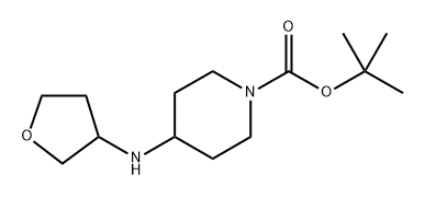 tert-butyl 4-((tetrahydrofuran-3-yl)amino)piperidine-1-carboxylate 化学構造式