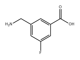 3-(aminomethyl)-5-fluorobenzoic acid 化学構造式