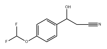 Benzenepropanenitrile, 4-(difluoromethoxy)-β-hydroxy- Structure