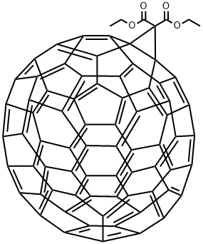 (1,2-METHANOFULLERENE C70)-71,71-DICARBOXYLIC ACID DIETHYL ESTER Structure