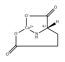 Cobalt, [L-glutamato(2-)-κN,κO1,κO5]- (9CI) Struktur