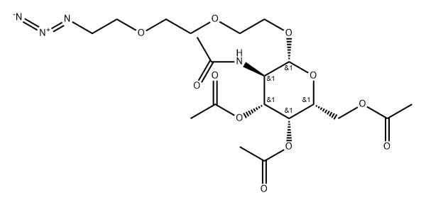 β-D-Galactopyranoside, 2-[2-(2-azidoethoxy)ethoxy]ethyl 2-(acetylamino)-2-deoxy-, 3,4,6-triacetate Structure