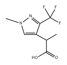 2-[1-methyl-3-(trifluoromethyl)-1H-pyrazol-4-yl]pro
panoic acid,1532599-18-0,结构式